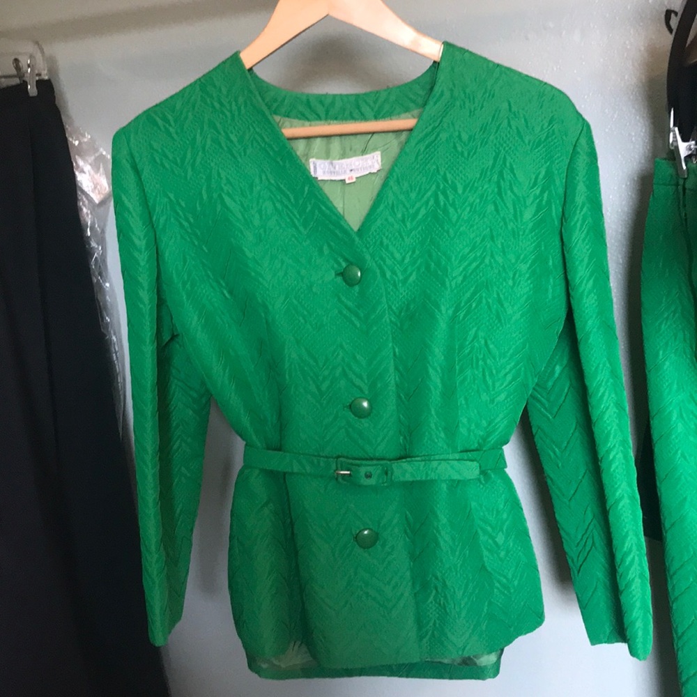Givenchy vintage belted jacket and skirt set